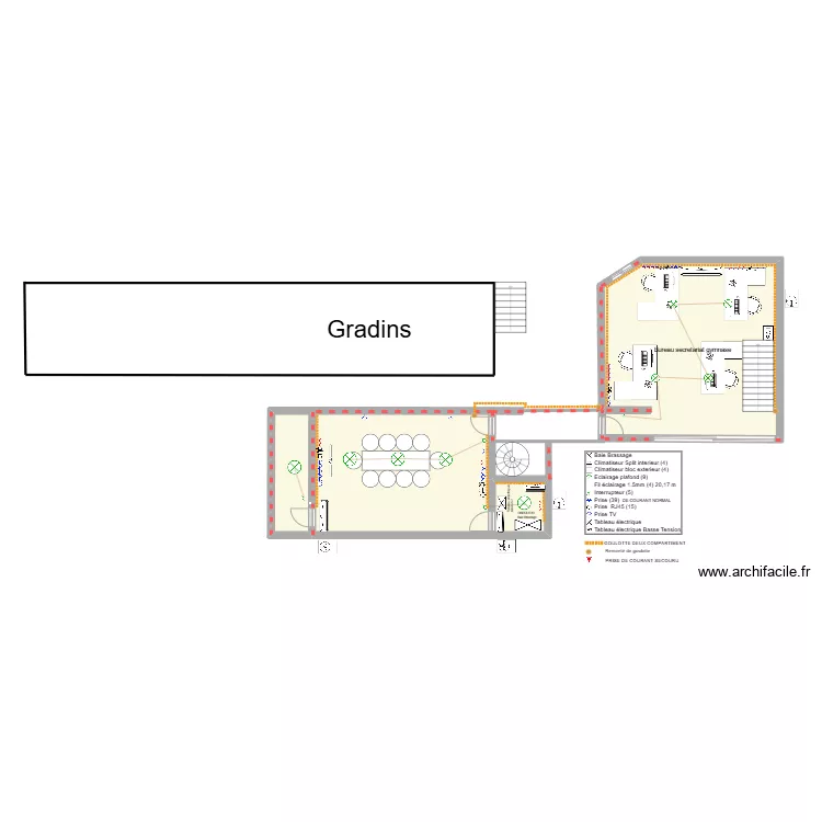 secretariat gymnase 2. Plan de 