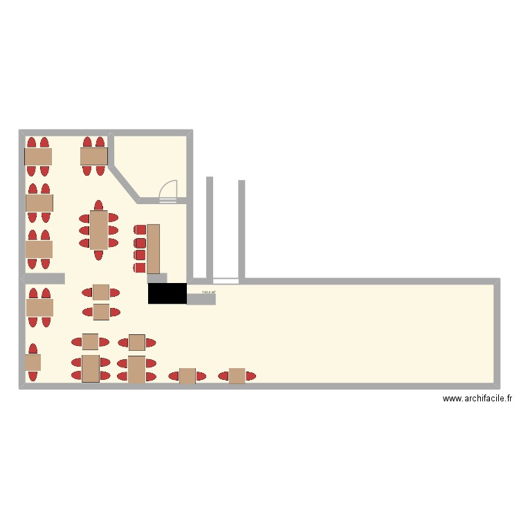 dispo actuelle. Plan de 1 pièce et 144 m2