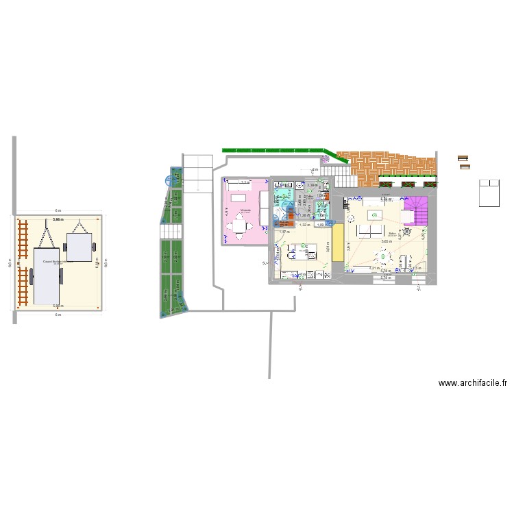 Carport-16-01-2025. Plan de 18 pièces et 122 m2