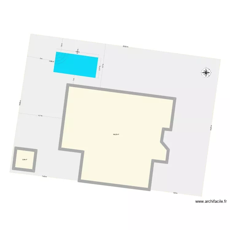 Maison Belle Etoile cot&eacute; JC. Plan de 2 Pièces et 98 m²