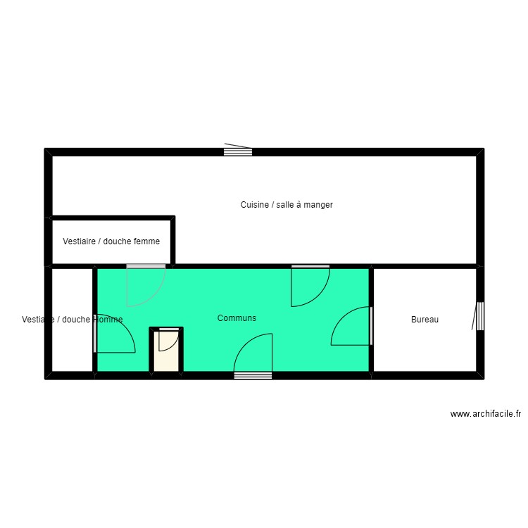 Déchèterie Danjoutin. Plan de 6 pièces et 38 m2