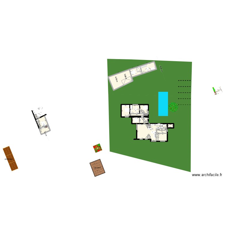 acqueduc32. Plan de 25 pièces et 248 m2