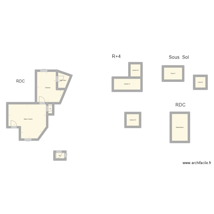 350601839. Plan de 11 pièces et 63 m2