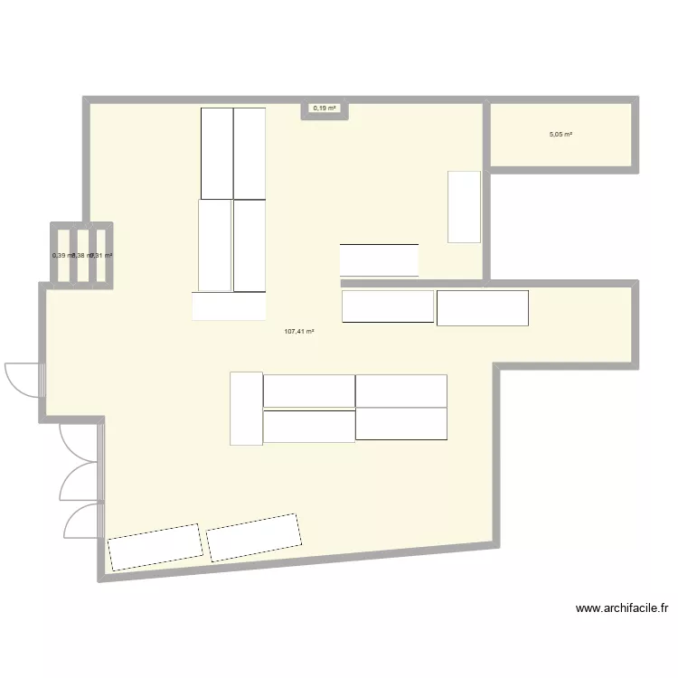 Gouvieux 1. Plan de 5  et 115 m²
