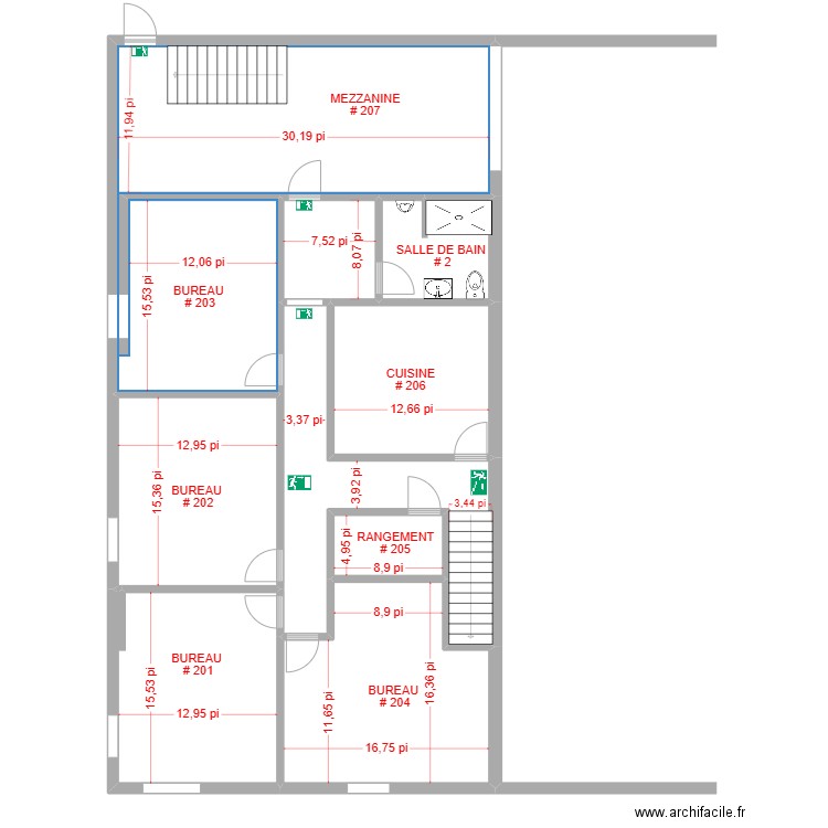 bUREAUX 2E cHAMBLY. Plan de 0 pièce et 0 m2