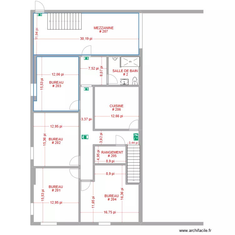 bUREAUX 2E cHAMBLY. Plan de 
