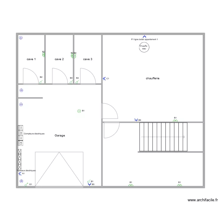 garage 1 msm. Plan de 