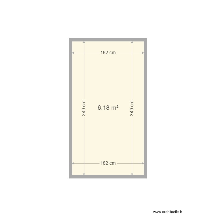 Salle de bain N. Plan de 1 pièce et 6 m2