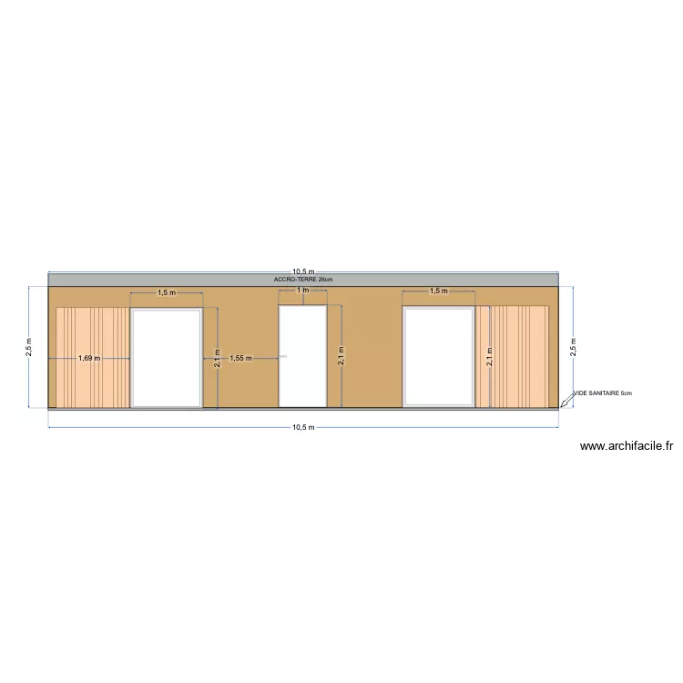 FACADE OUEST. Plan de FACADE OUEST. Plan de
