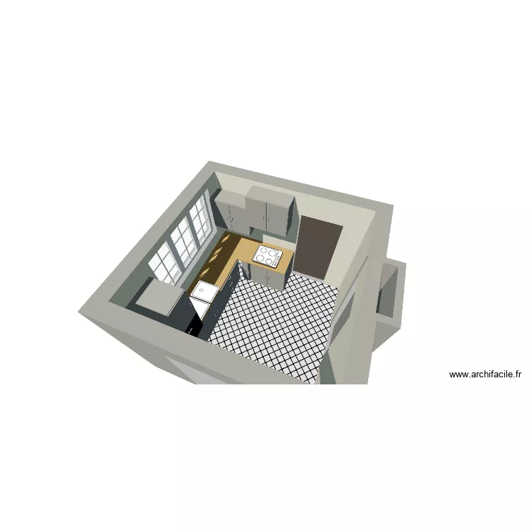 Cuisine. Plan de 2 et 8 m² Cuisine. Plan de 2 et 8 m²