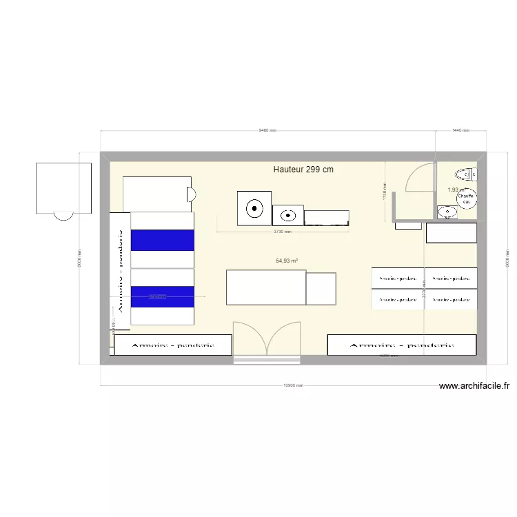 Pressing test nas droite. Plan de 