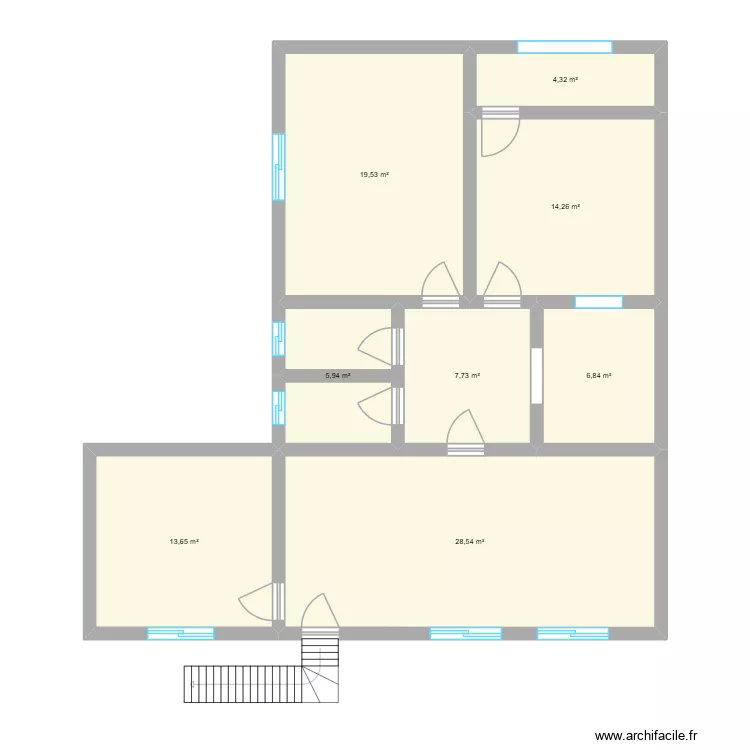 asma. Plan de 8  et 101 m²