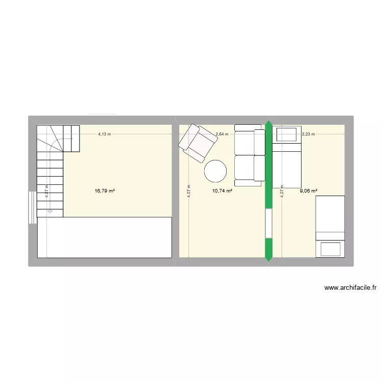 GITE 0. Plan de 7  et 73 m²