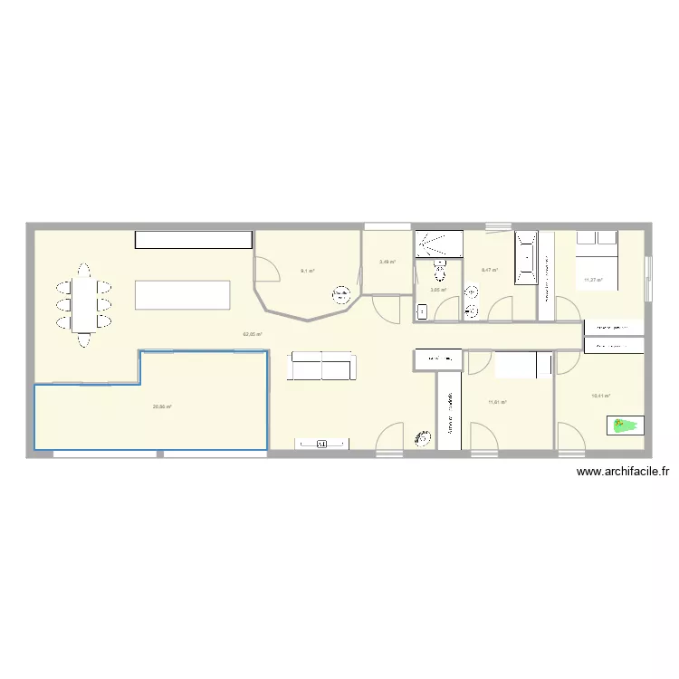 maison pilou. Plan de 