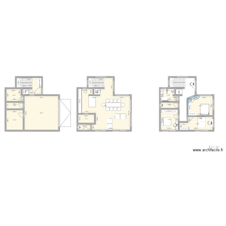 plan 2. Plan de 13 pièces et 194 m2