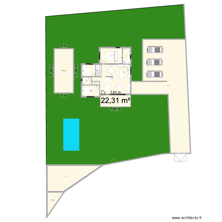 maison mours extérieur. Plan de 14 pièces et 488 m2