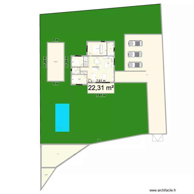 maison mours ext&eacute;rieur. Plan de 