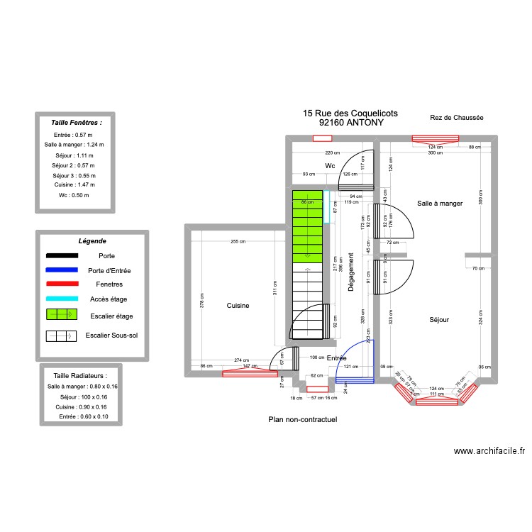 Plan maison PHILIPPE. Plan de 6 pièces et 49 m2