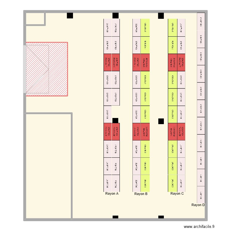 DIMITRI ALLEUR. Plan de 4 pièces et 280 m2