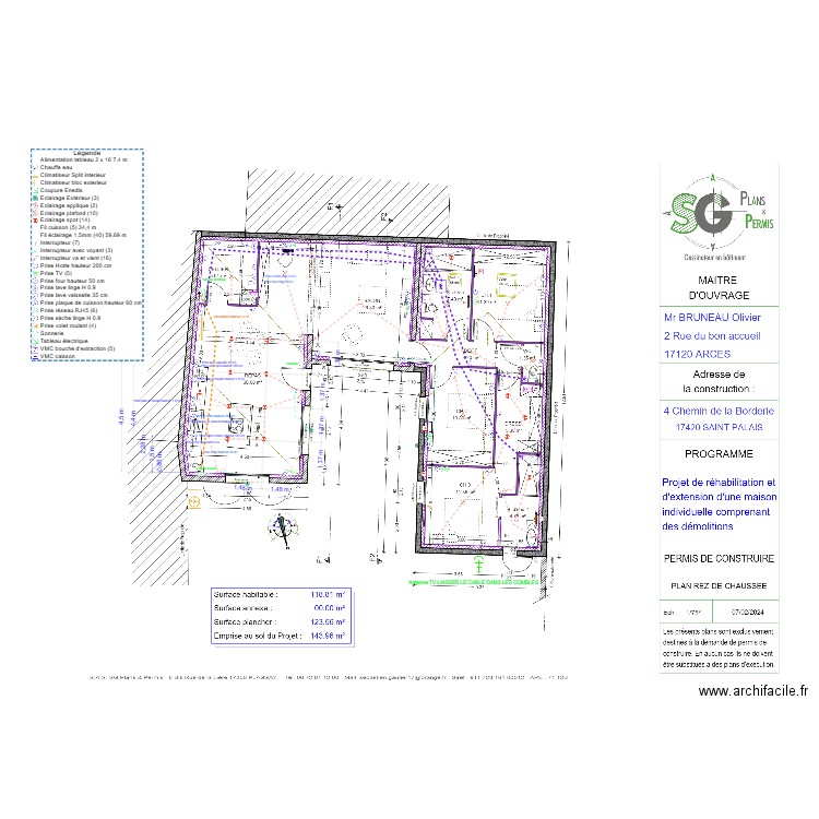 Brunneau Electricité. Plan de 0 pièce et 0 m2