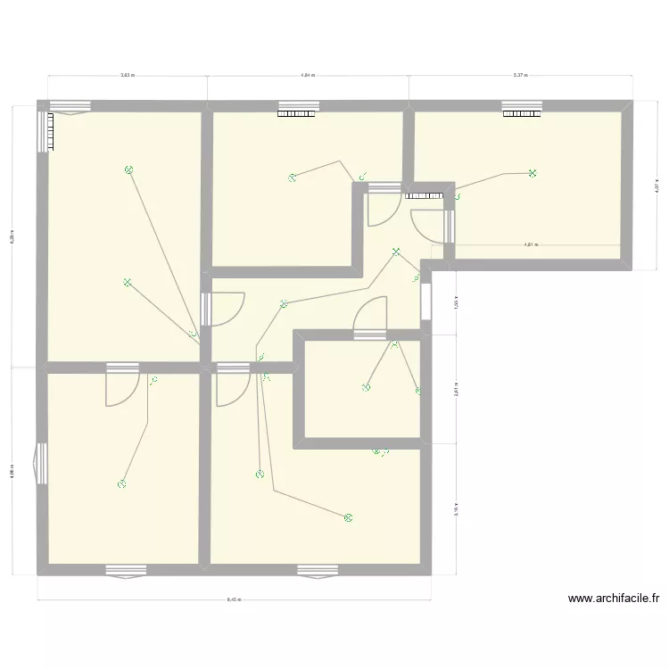 4 pieces. Plan de 7 et 106 m² 4 pieces. Plan de 7 et 106 m²