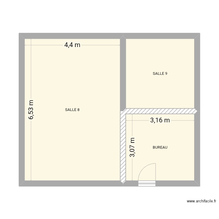 PLAN BATIMENT 1ER PLAN. Plan de 3 pièces et 49 m2