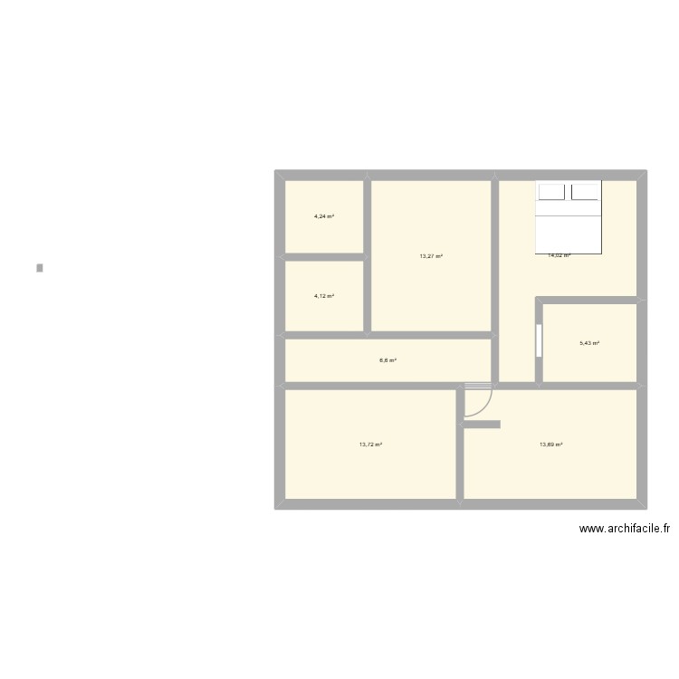 maison u. Plan de 8 pièces et 75 m2