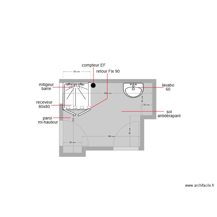ravel. Plan de 1 pièce et 5 m2