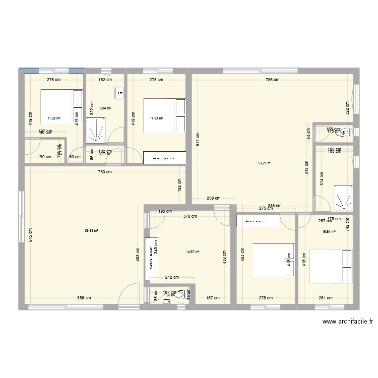 Lucile maison 2. Plan de 9 pièces et 156 m2