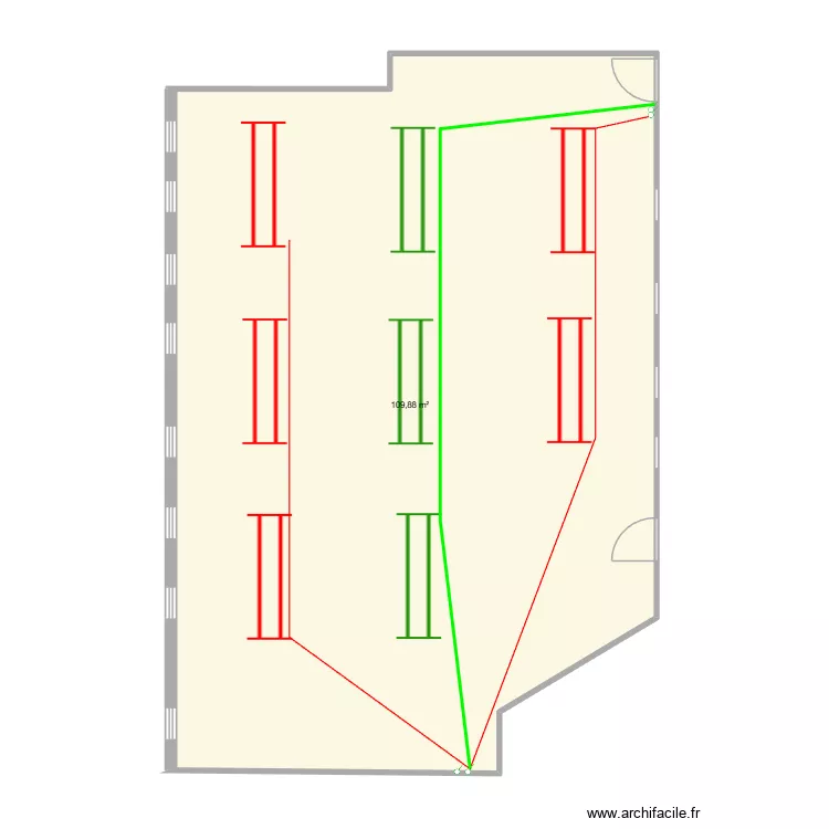dfb. Plan de 1  et 110 m²