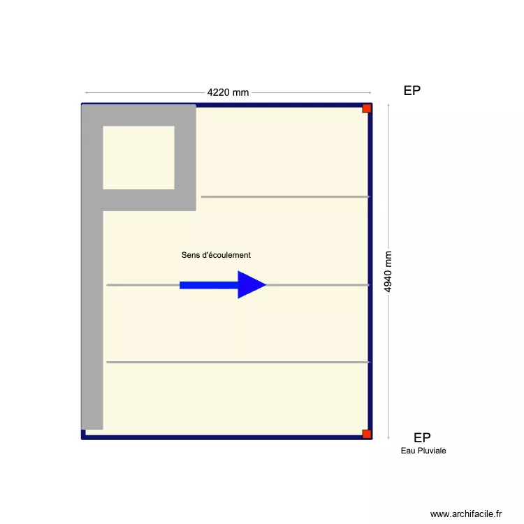 Secula n2. Plan de 2  et 21 m²