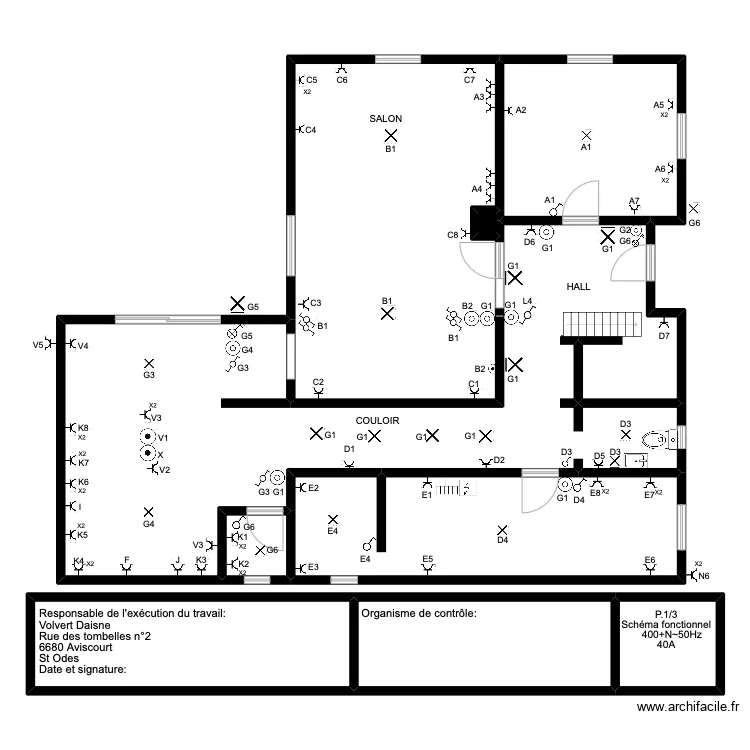 AVISCOURT RDC. Plan de 