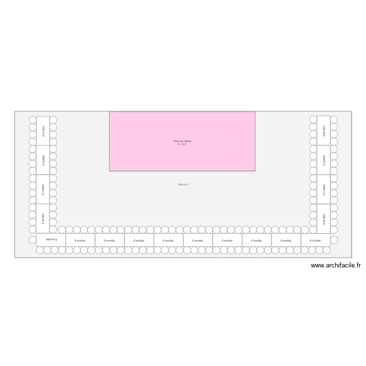 Plan diner Alice Corentin. Plan de 2  et 270 m²