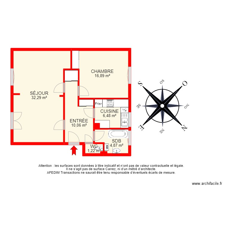21416 PASCAL. Plan de 8 pièces et 73 m2