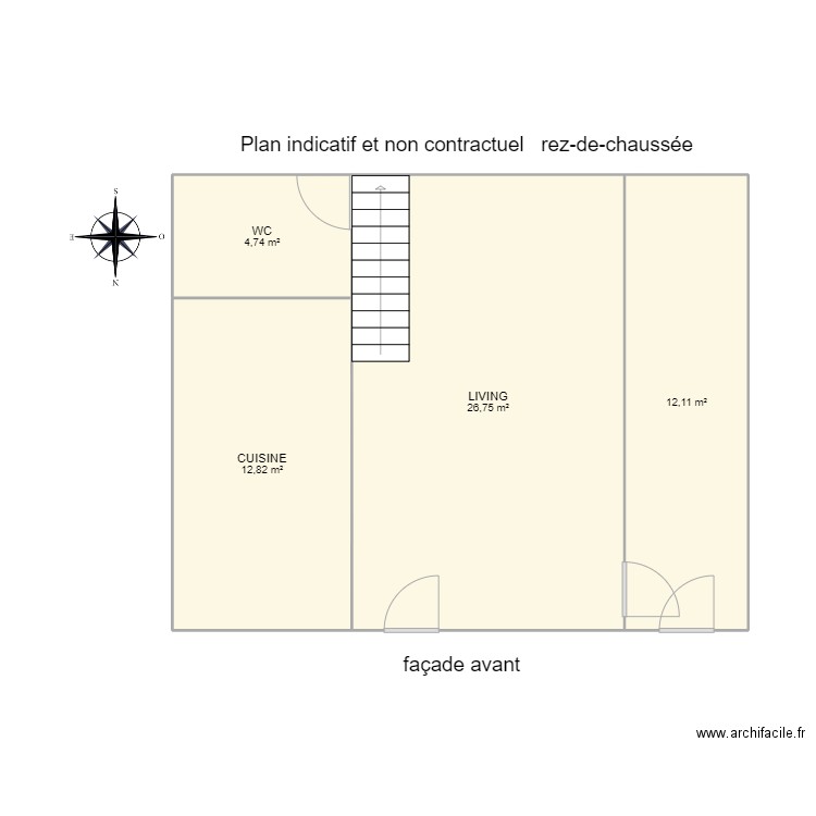 olloy rez. Plan de 4 pièces et 56 m2