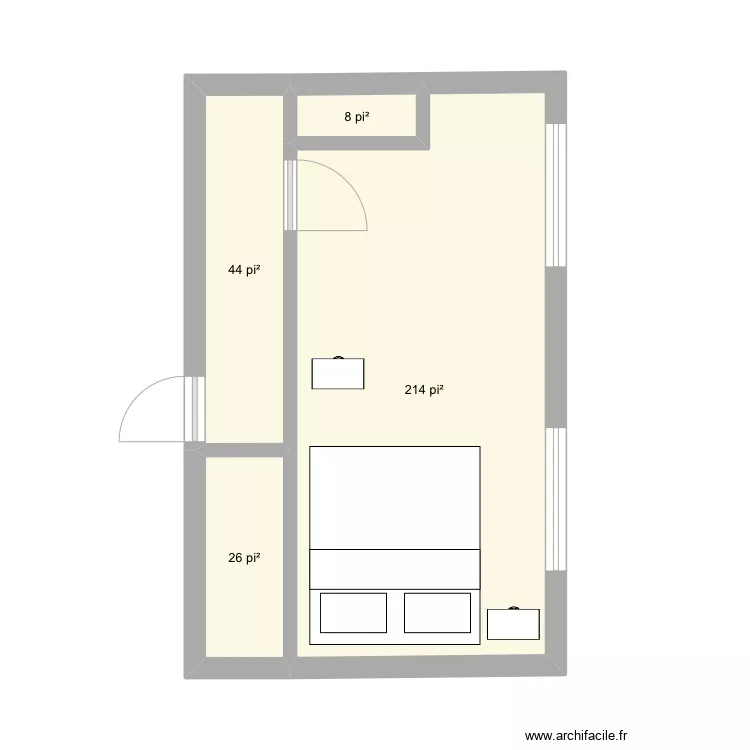 Chambre maison SR. Plan de 