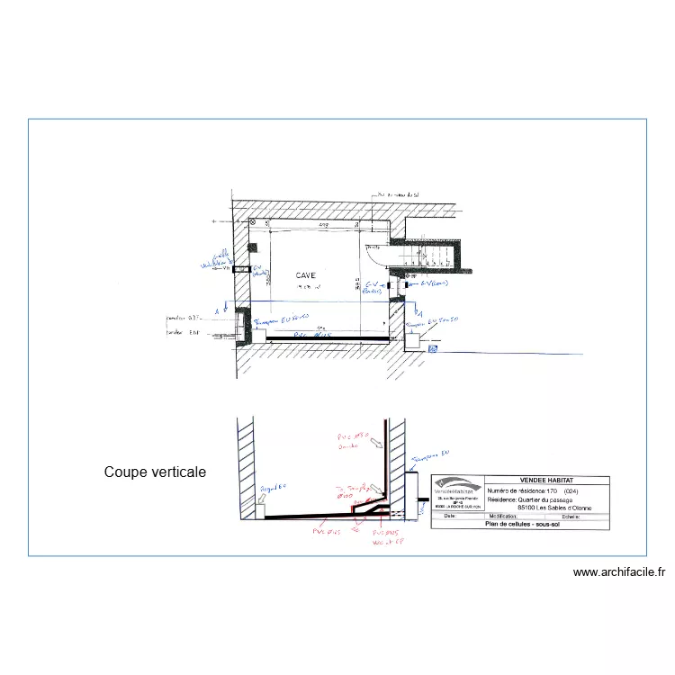 Logement 170024 recollement . Plan de Logement 170024 recollement . Plan de