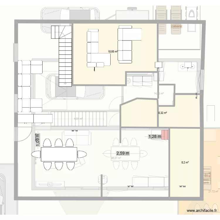 plan maison 1. Plan de 12  et 579 m²