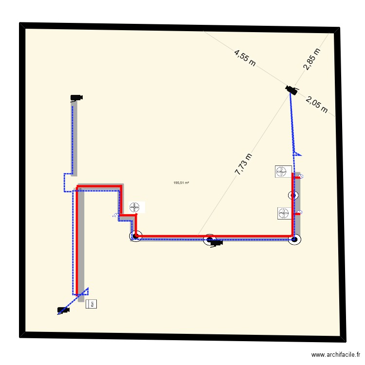 ELECTRIQUE. Plan de 1 pièce et 196 m2
