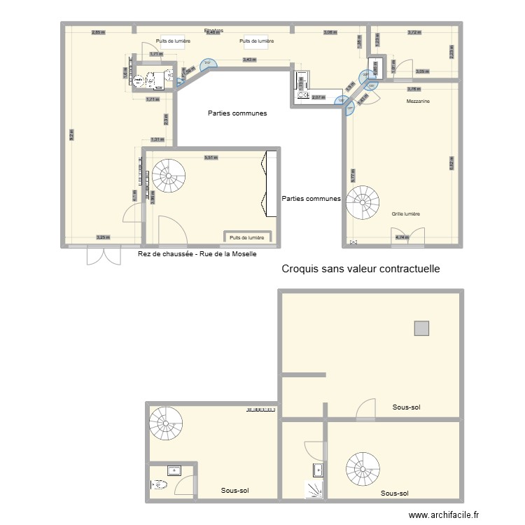 5 Moselle version 2. Plan de 10 pièces et 200 m2