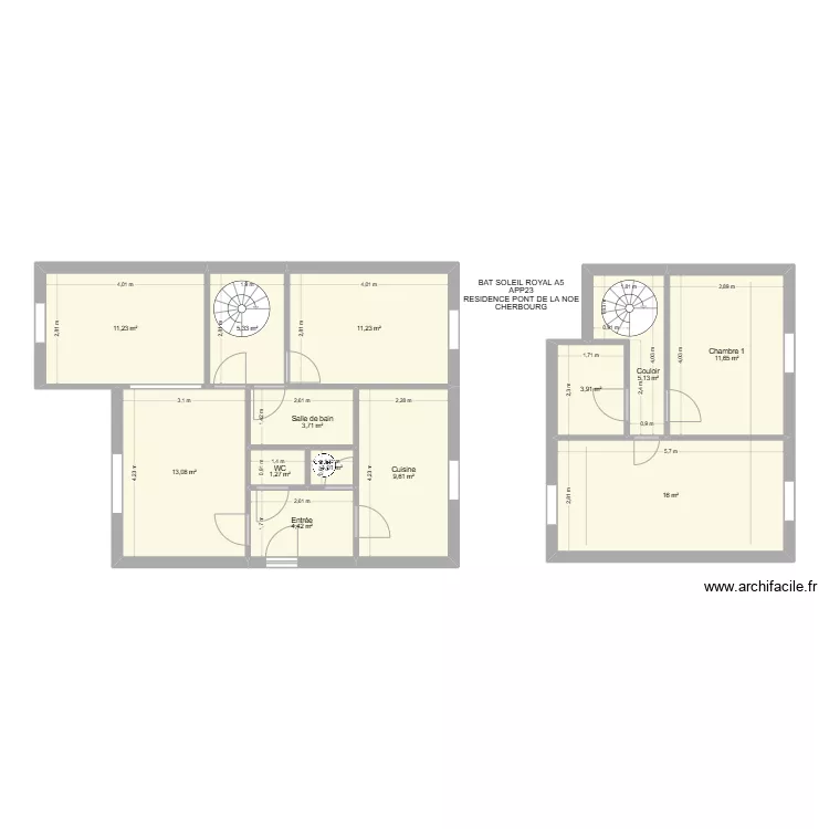 BAT SOLEIL ROYAL A5 APP23. Plan de 