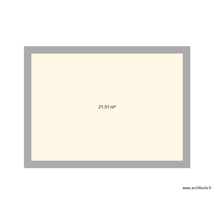 St Etienne grenier. Plan de 1 pièce et 22 m2