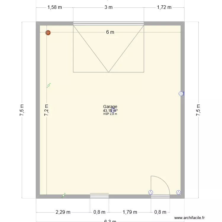 olivier. Plan de 1 Pièce et 43 m² olivier. Plan de 1 Pièce et 43 m²