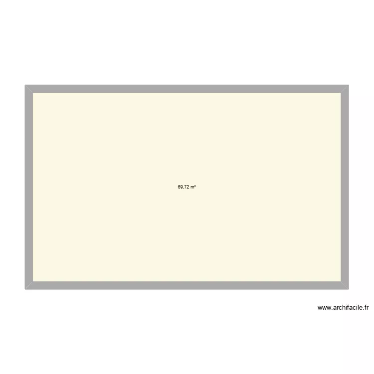 Maison rdc. Plan de 1 Pièce et 70 m²