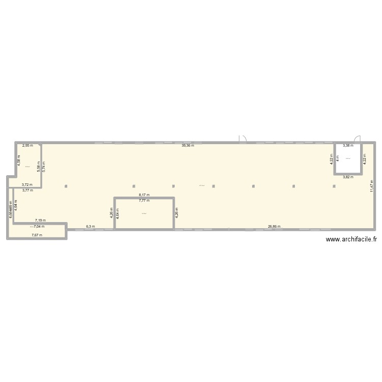 RDC Acrotecna. Plan de 5 pièces et 559 m2