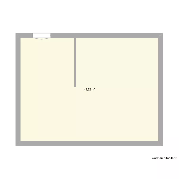Oinville. Plan de 1  et 43 m²