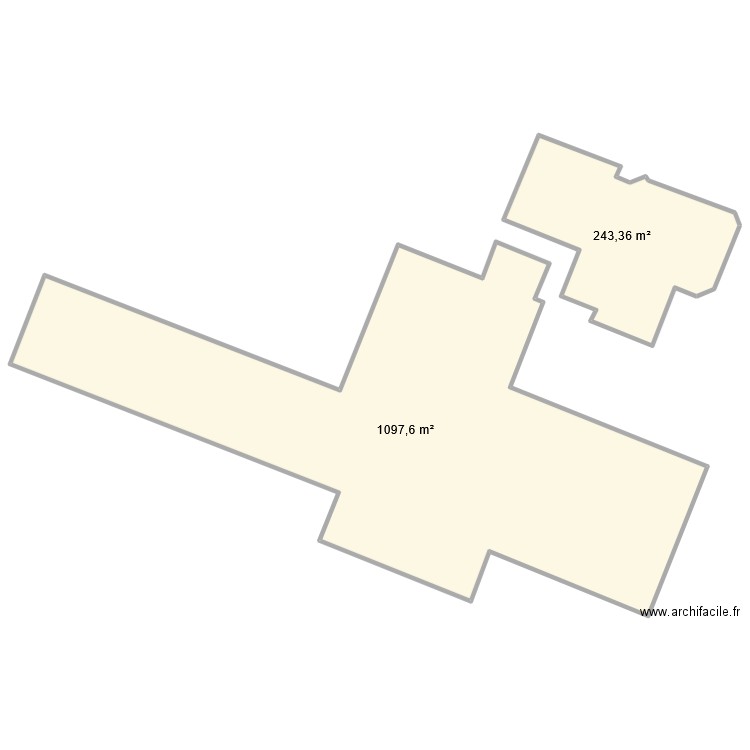 76451 MSA Ecole mat.St Exupéry. Plan de 2 pièces et 1341 m2