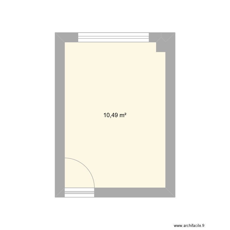 chambres_enfants. Plan de 1 pièce et 10 m2