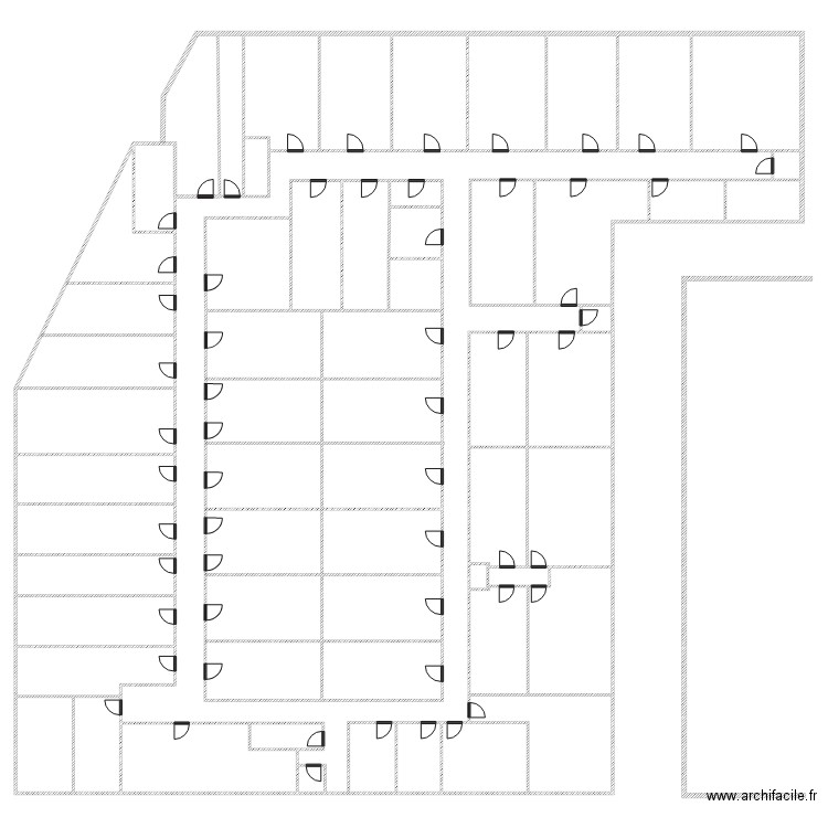 Archives. Plan de 51 pièces et 2216 m2