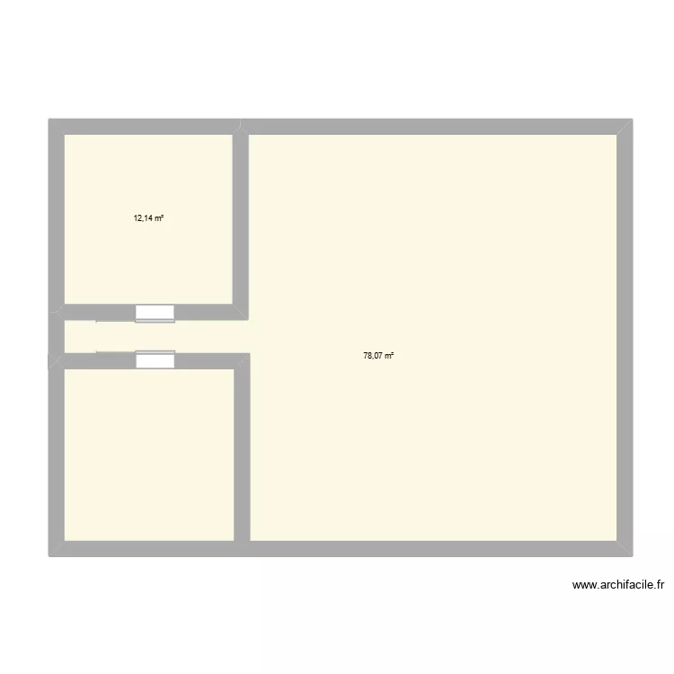 House 1. Plan de 2 et 90 m² House 1. Plan de 2 et 90 m²